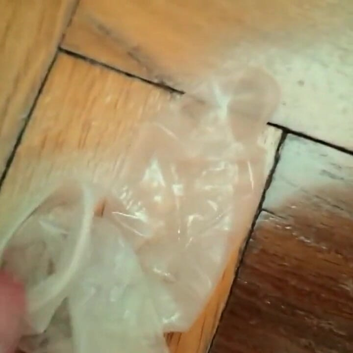 Found Step Brothers Condom After He Fucked Girl - Reuse Both Condom Sides