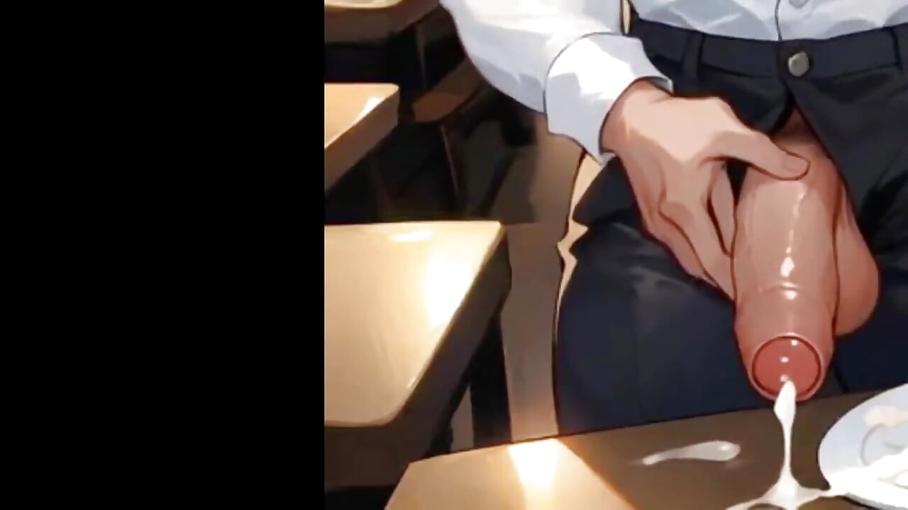 Schwarzer Kellner Lutscht Die Schwänze Von Kunden Und Küchenkollegen Vor Allen. Diashow-bilder Zusammenstellung Hentai.