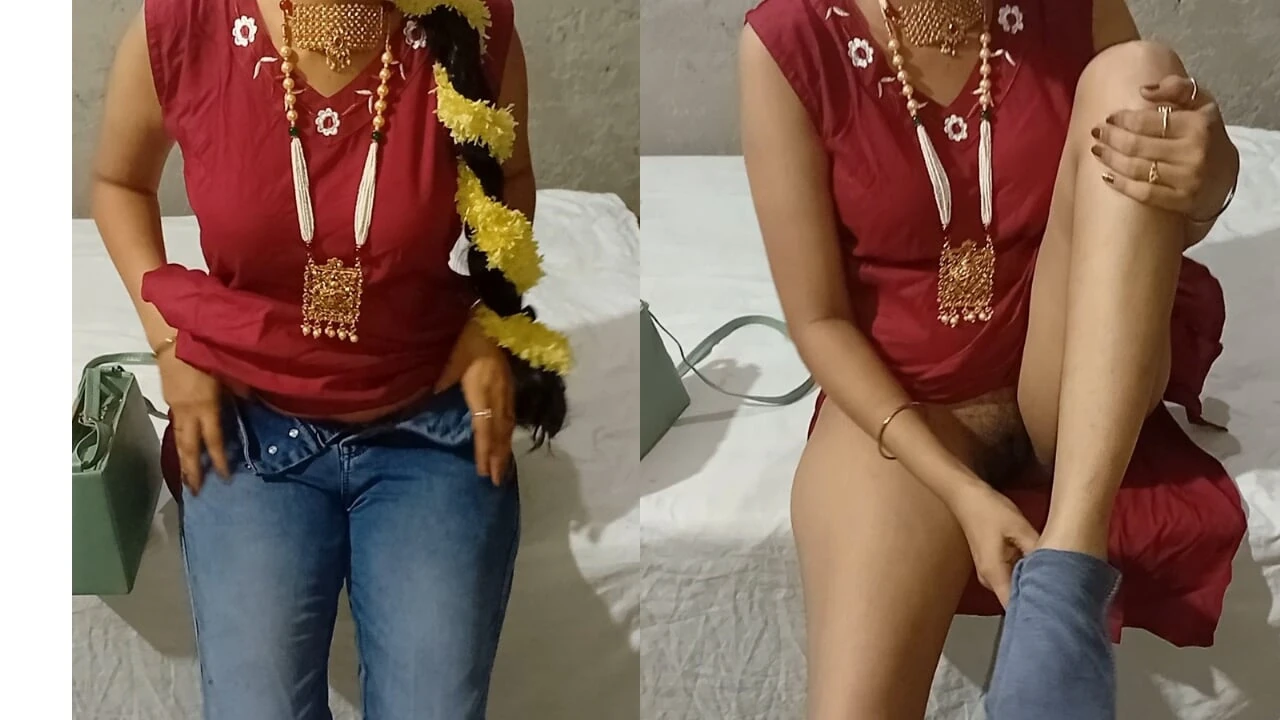 Güney Hintli kız Vamika sevgilisi tarafından sikiliyor