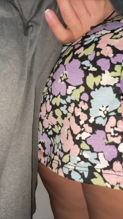 Big-assed Woman Touches a Stranger's Erect Penis. Flash Dick!!