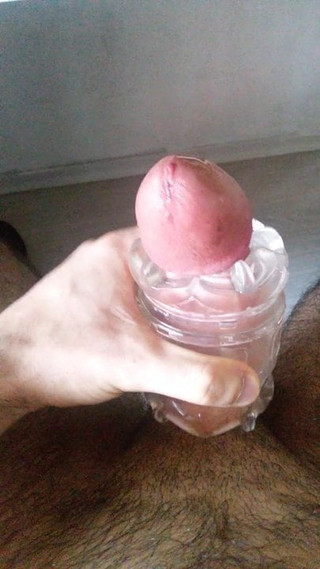 Cumming with Fleshlight Quickshot (re-upload)