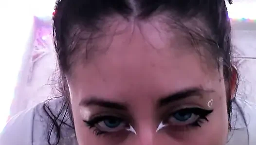 Colombian Cutie Makes Me Cum on Her Small Tits, She Loves My Cum!