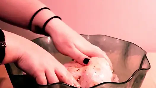 Fleischmassage fleisch auf spucke fleisch in meinem mund