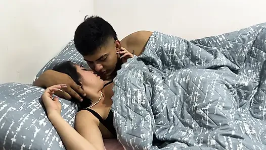 I am locked in the hotel room with the manager. We couldn't resist the urge to fuck so he ended up penetrating her.