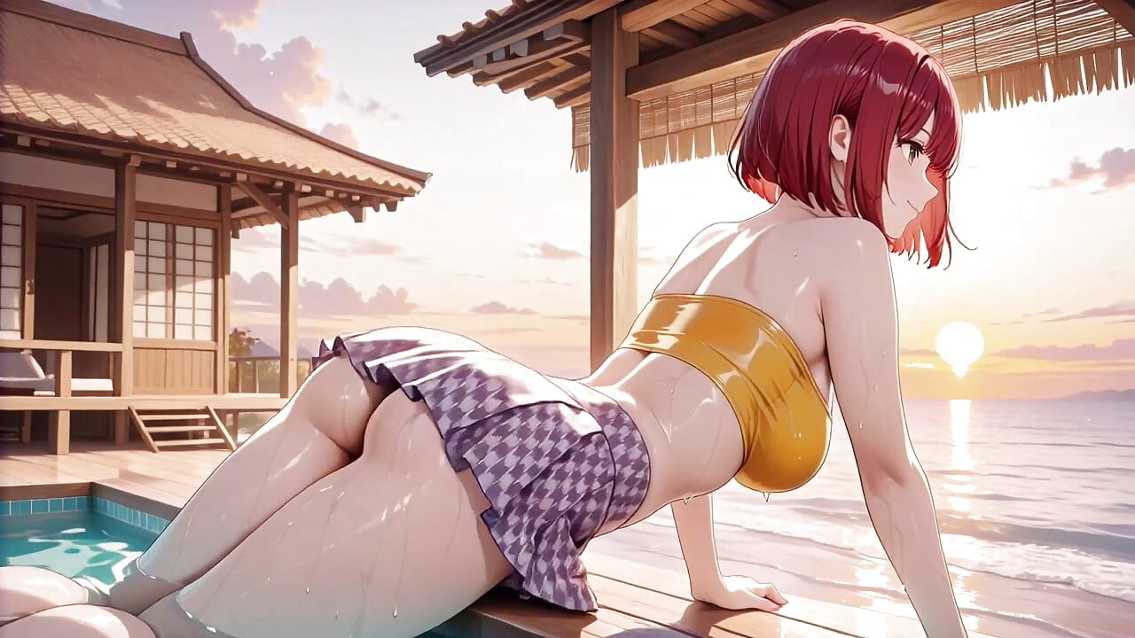 You’ll Never Guess How Deep This Redhead Hentai Babe Takes It at Sunset