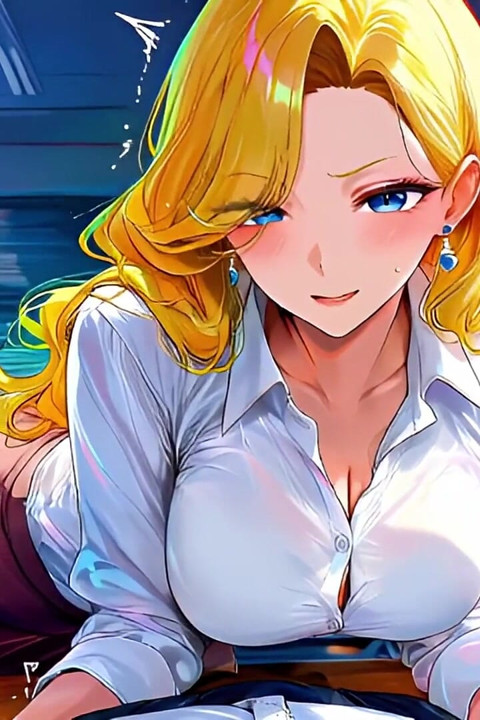 Extra Lessons After Dark with Blonde MILF - Ai Animation