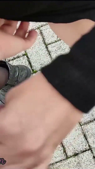 I pull out my cock in front of a young girl in the public park and she helps me cum - Dick flash - MissCreamy | Clip 2