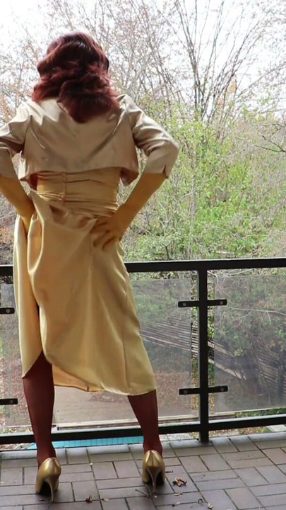 Desperate Gold Satin Lady | Clip 2