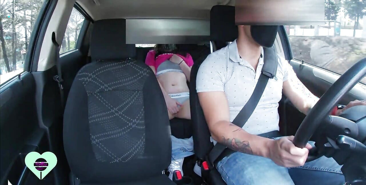Beautiful Young Girl Masturbates Inside My Uber and Does Not Realize That I Am Recording Her
