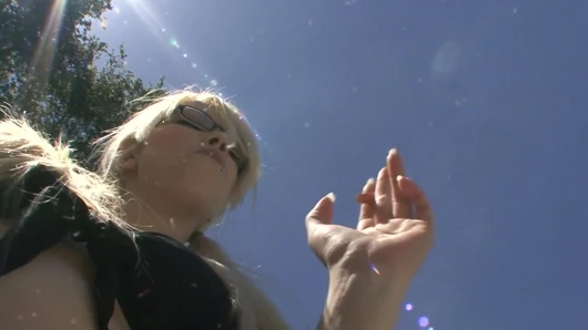 Naughty girl  in glasses deep throats