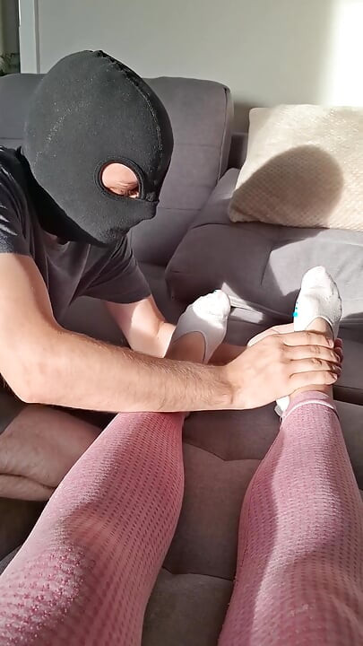 Sub Massages My Feet Socks First, Then Bare Foot Worship & Massage