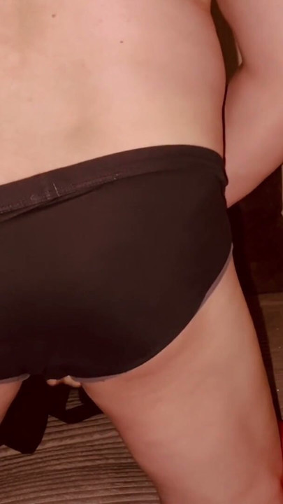 My stepmom in red stockings turned me on and allowed me to stick my into her. I finished right on her spiu and red panties. | Clip 3