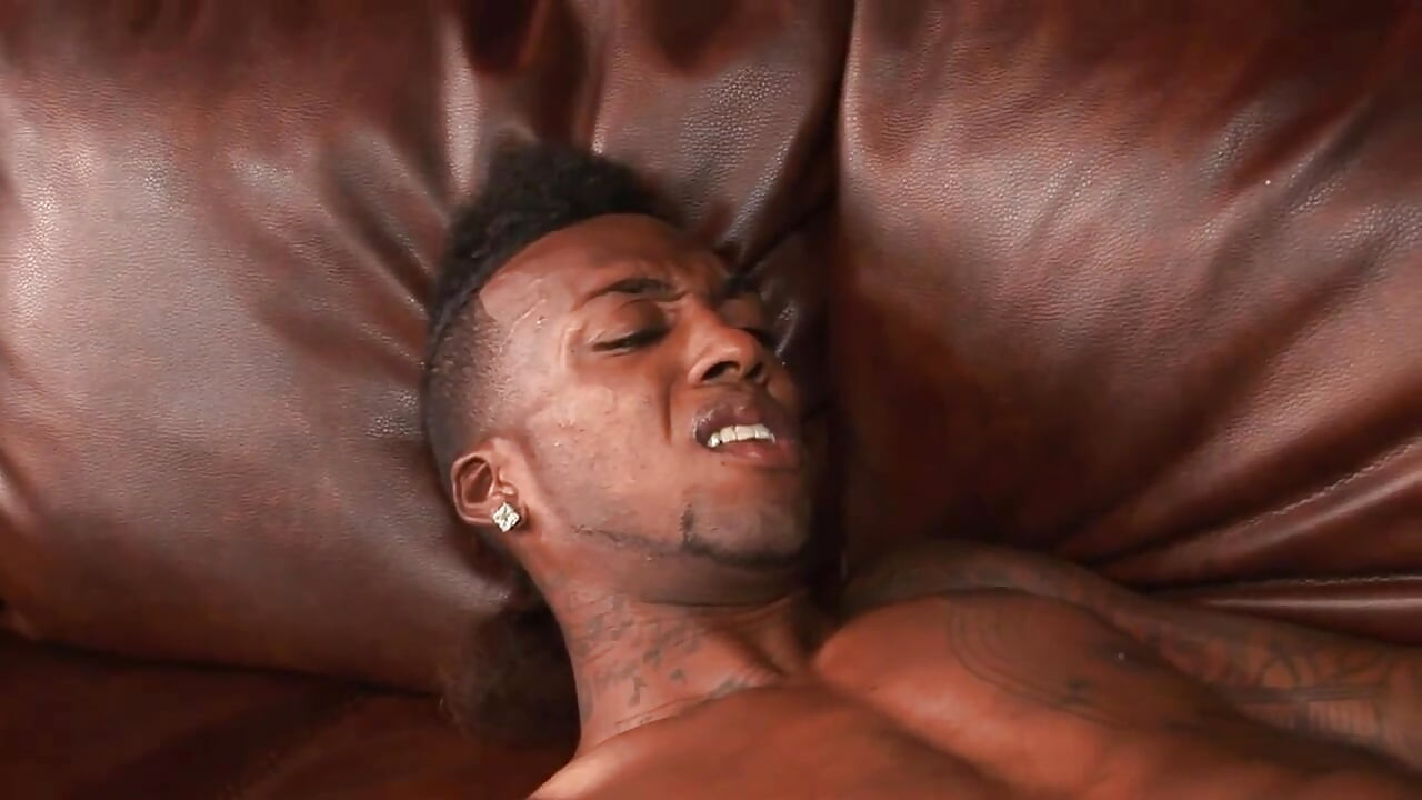 All in black sex for two black studs