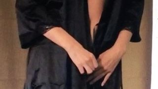 nude dance in black robe