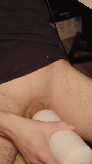 Captivating moment from "I jerk off with an electronic masturbator and think about your wife. Loud orgasm from Noel Dero"