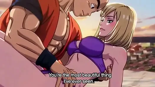 Android 18 и Krillin пляжный дом, страсть - романтическое 3D аниме