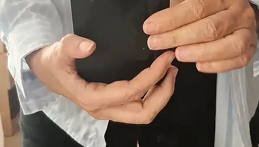 Vor der arbeit mit meinen titten spielen