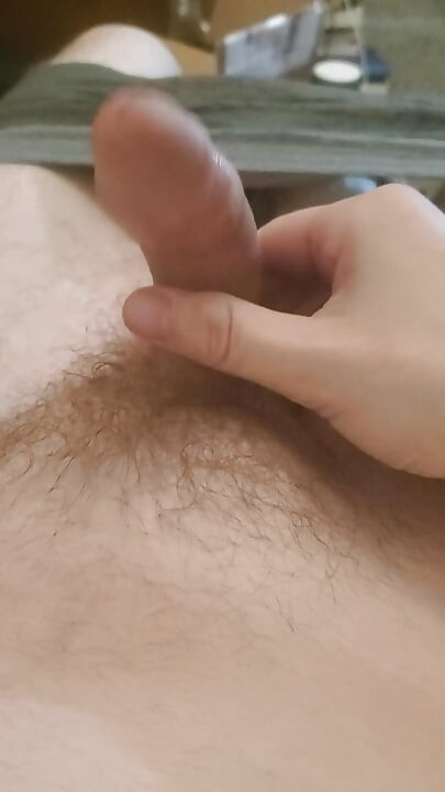 Trying to get hard after cumming with dildo in me