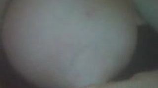 Slave bites and slaps her boobs for me
