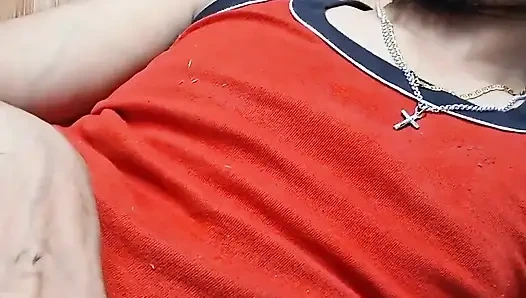 Indischer model-junge, langer dik-handjob