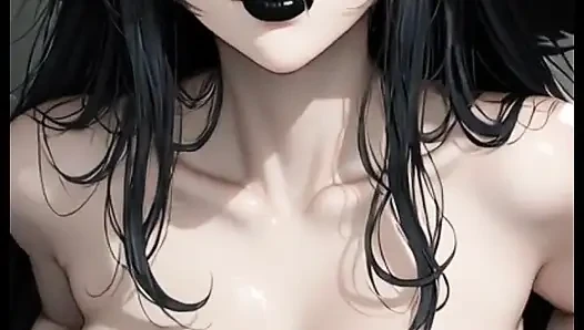 Gadis anime penyihir yang imut banget, animasi ai