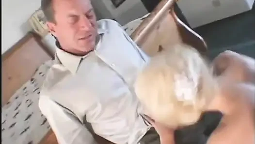 Milf blonde beauty does anal and takes a hot facial