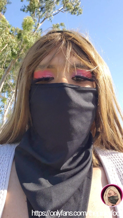 Crossdresser Daytime Walk and Cum