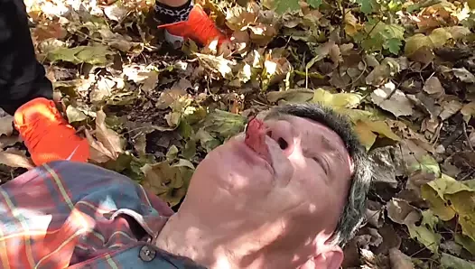 german grandpaps get red shower by cruel doms outdoor