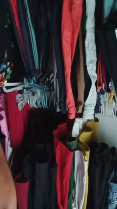 chubby wife films herself for her husband in underwear | Clip 1