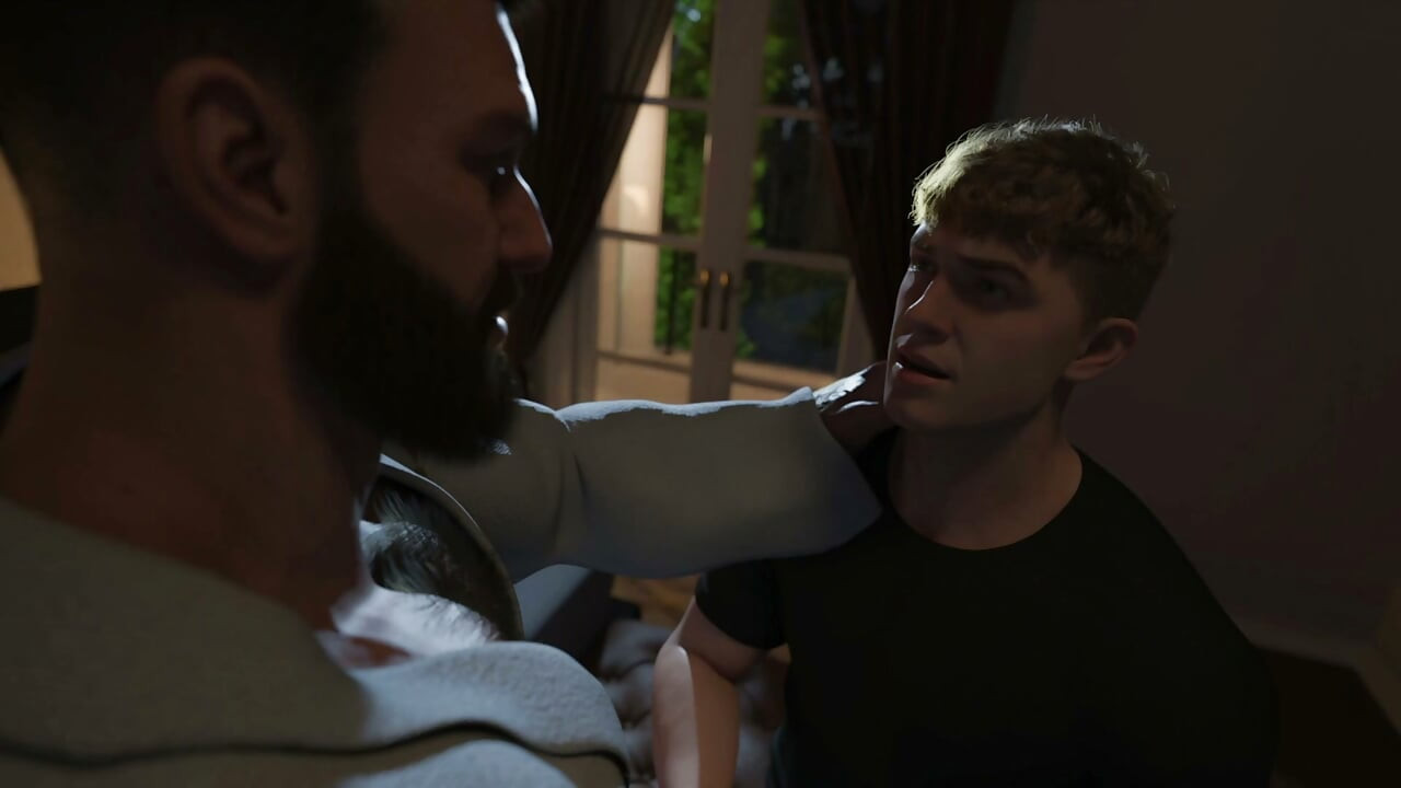 Hairy Daddy Fucks Son's Best Friend