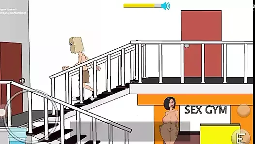 Animowany seks na siłowni cieszyć. Znajdź klucz do seksu spust twarzy ..
