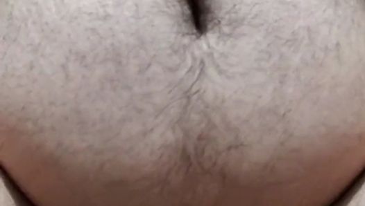 Fat Boy Rubs Big Belly and Strokes Fat Cock