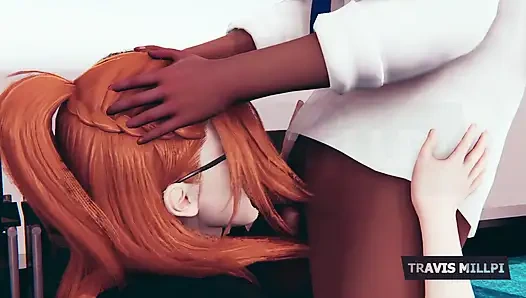 Office Seduction with Busty Redhead Secretary After Hours Punishment