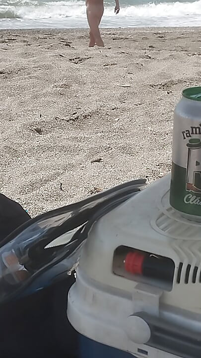 On the Beach Naked Enjoying