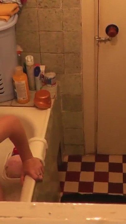 Thrilling moment from "Stepmom goes to bathroom, wanks pussy, student stepson watches"