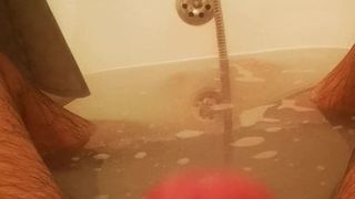 Blaas stoom af in de badkuip
