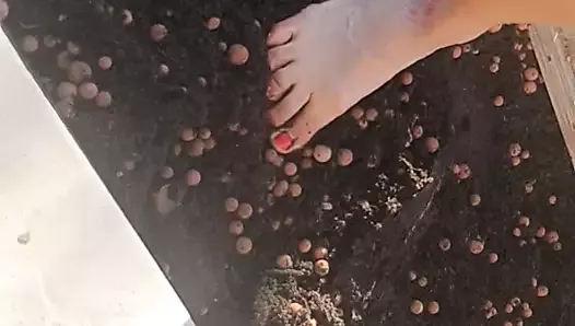 feets in mud