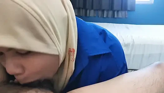 Laila invites guests to her room and gives her a frenzied.
