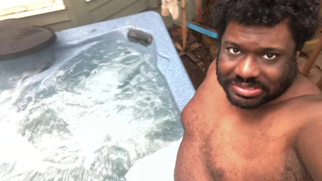 Sensual playing in the Hot Tub
