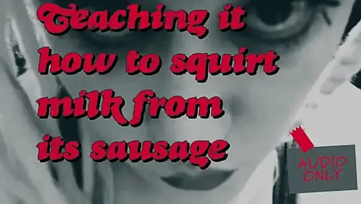 Domuza sosisinden süt fışkırtmasını öğretiyorum sesim perdelendi