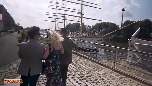 Conny and Bodo Have Discovered Land... Blonde and Big-breasted!