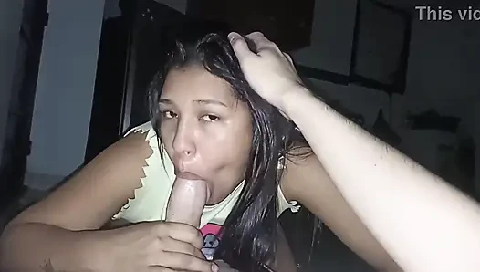 18 year old brunette big saggy tits from New York United States fucking her stepbrother's dick