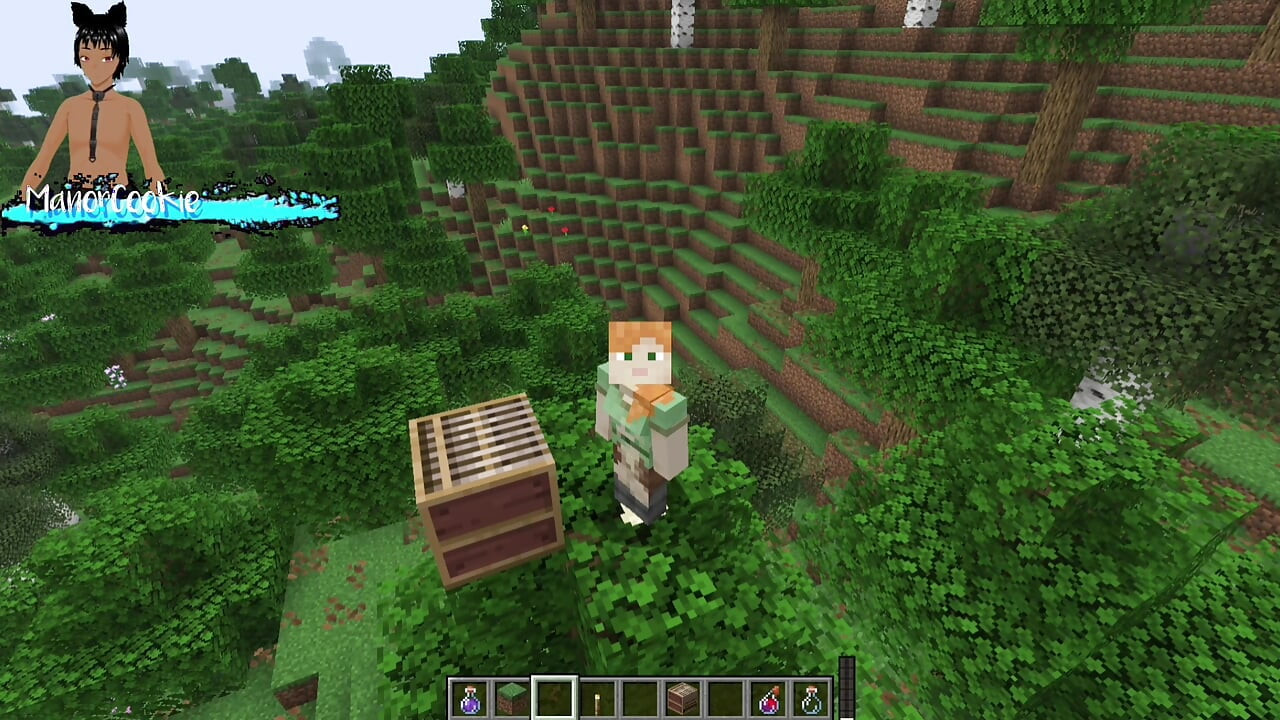 Minecraft mod Needs of Nature - Steve and alex masturbating and showing off some features! Like Cum!