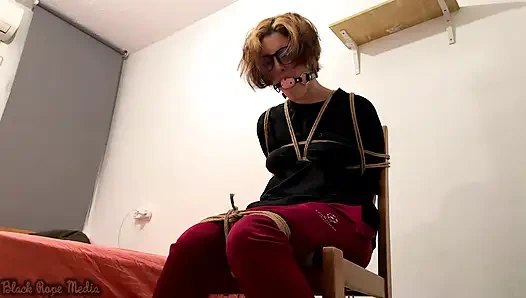 Miriam Chairtied Ballgagged and Drooling