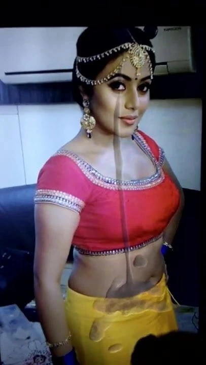 cum on Poorna Navel and face