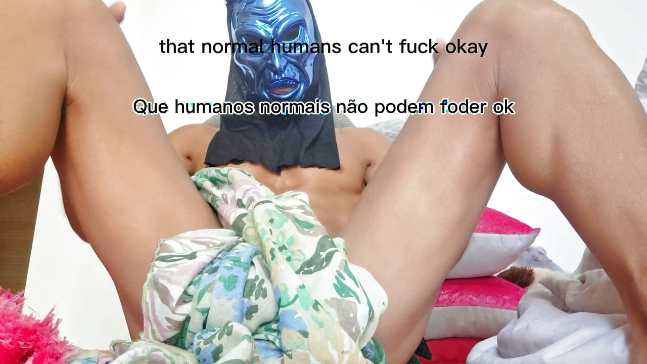 Halloween Monster Mask Teaches Hard Cock Exercise - How to Get a Stronger, Rock Hard Dick & Cums Twice While Training