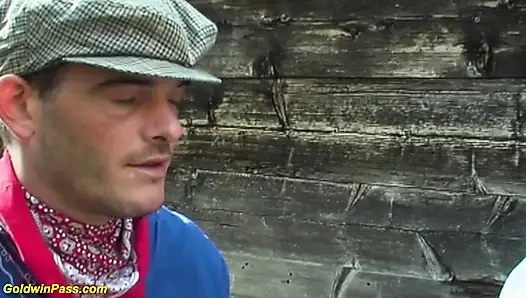 Rough german deepthroat anal sex