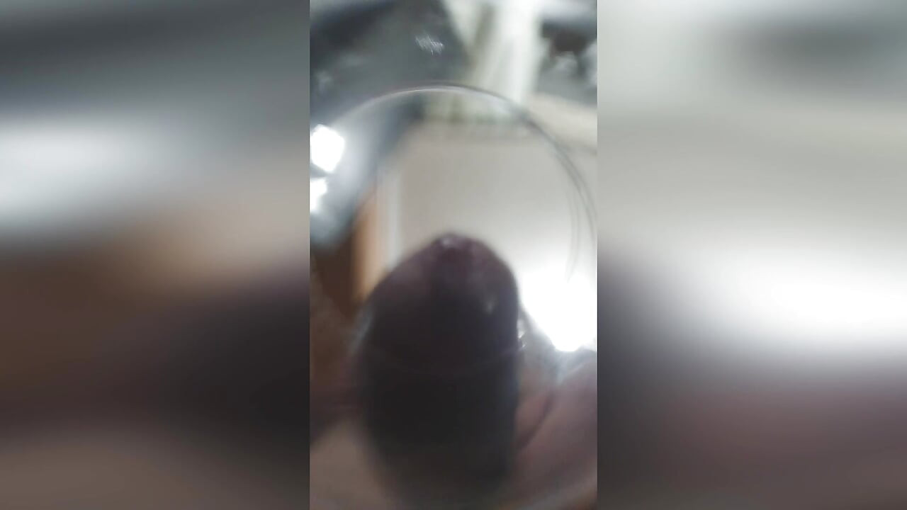 I cum in a glass from all angles