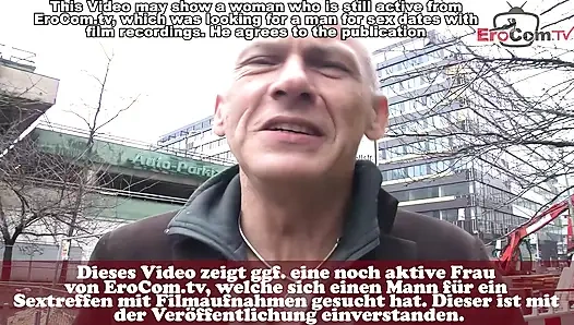 German tall housewife approached and fucked by grandpa on the street