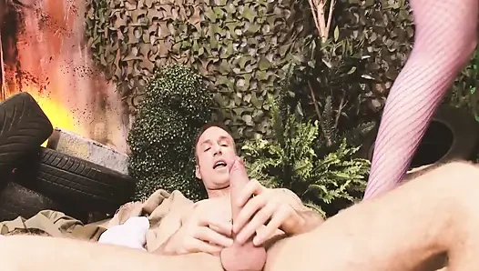 Filthy Girls Scene-3_blonde MILF with a Big Ass in Lingerie Gets Fucked by a Soldier at the Training Camp